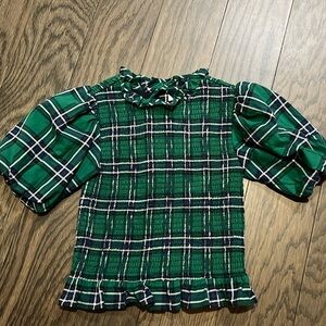 Janie and Jack smocked peplum top. Size 10